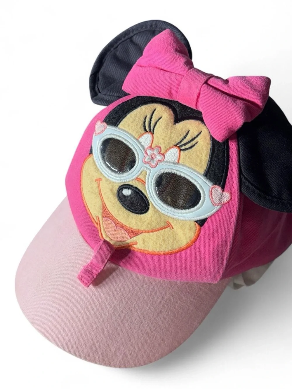 Disney Parks Minnie Mouse Ears Pink Bow Sunglasses Holder Hat Toddler 2017